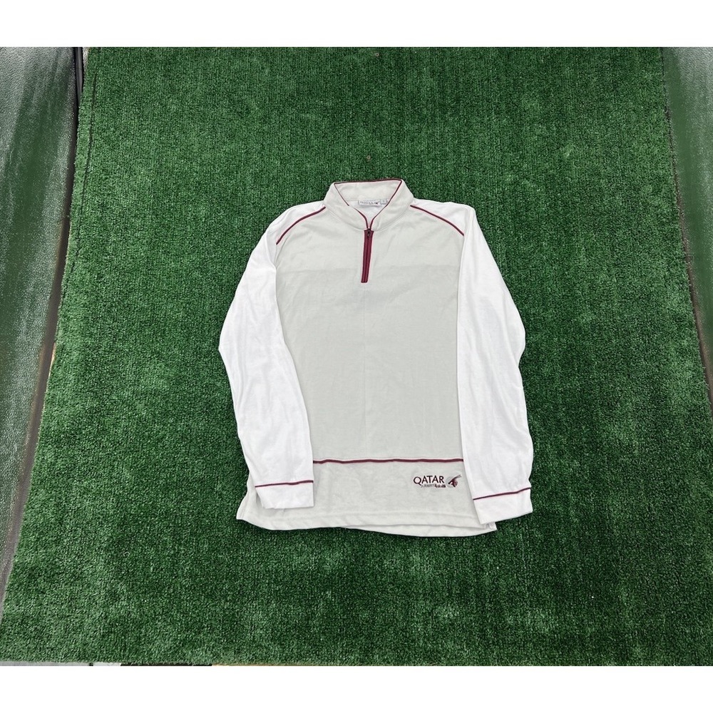 FIFA World Cup Qatar USA 1/4 Pullover Mens Small Cream